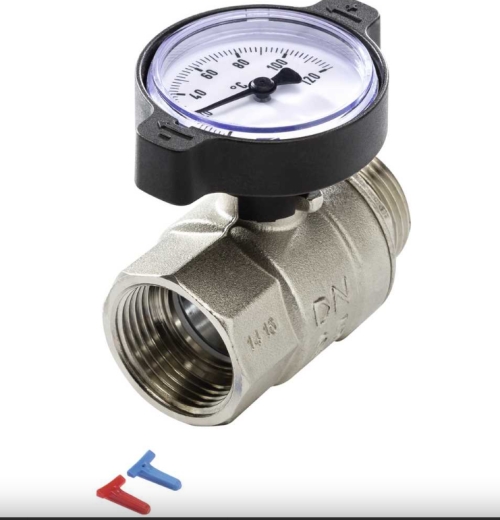 Кран кульовий TECEfloor 77381008 з термометром 1"ВЗ - 1