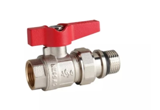 6552964 Кран кульовий з американкой 1/2" прямий метелик (ASG) (уп.64) - 1