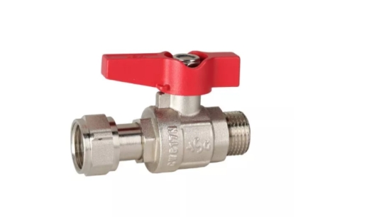 6552967 Кран кульовий з накид. гайкою 1/2" ЗВ прямий метелик (ASG)(уп.96) - 1