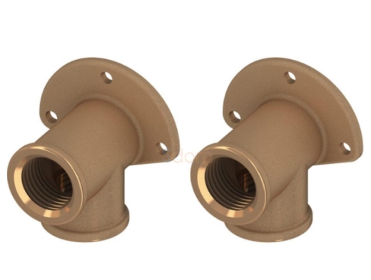9021032 TECEone Комплект кутників настінних 1/2" ВР x 1/2" ВР (2шт), бронза - 1