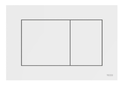 Панель змиву для унітазу TECEnow 9240405 подвійна пластикова біла антибактеріальна - 1