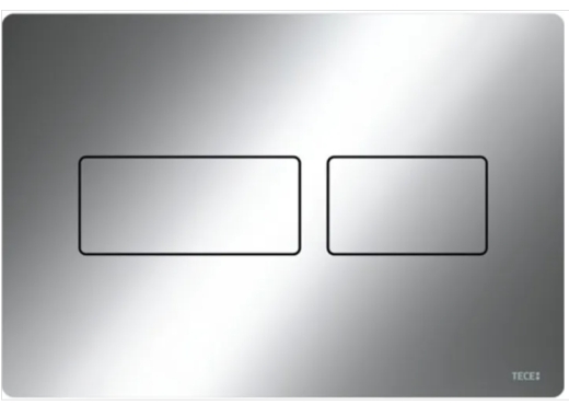 9240431 TECEsolid Панель подвійного змиву для унітазу, хром глянцевий - 1
