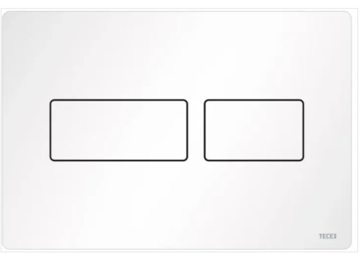 9240432 TECEsolid Панель подвійного змиву для унітазу, біла - 1
