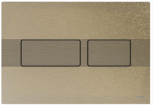 9240437 TECEsolid Панель подвійного змиву для унітазу, нікель, матова, із лінійною структурою - 1