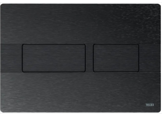 9240438	TECEsolid Панель подвійного змиву для унітазу,графіт, матова, із лінійною структурою - 1