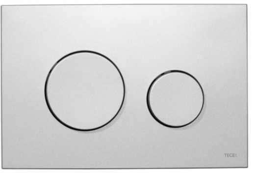 9240625	Панель змиву для унітазу TECEloop, пластикова, хром матовий - 1