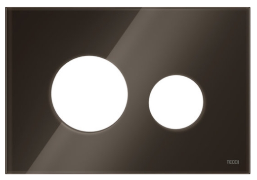 Лицьова панель для панелі змиву унітаза TECEloop 9240678 кавово-коричневе скло - 1