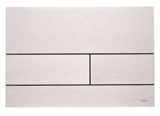 Панель змиву для унітазу TECEsquare II 9240830 подвійна матова нержавіюча сталь - 1