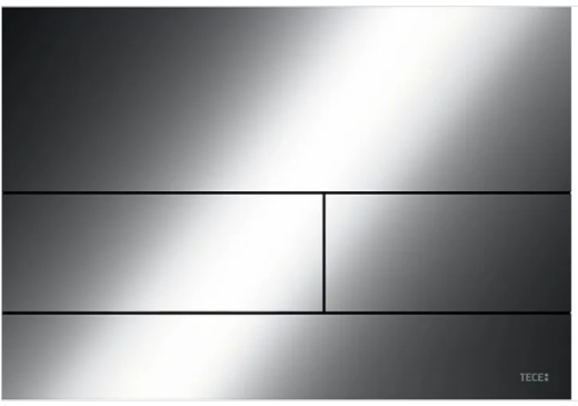9240837 TECEsquare II Панель подвійного змиву для унітазу, PVD, хром чорний, полірований - 1