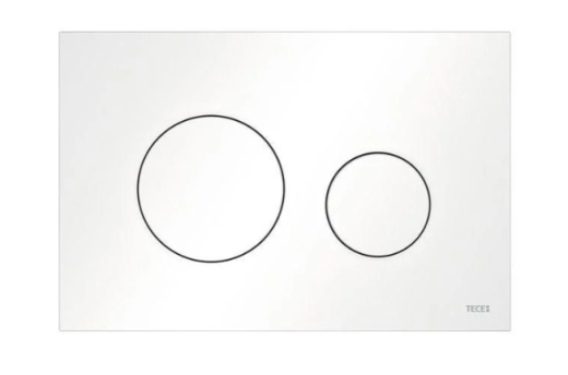 Панель змиву для унітазу TECEloop 9240926 подвійна біла матова - 1