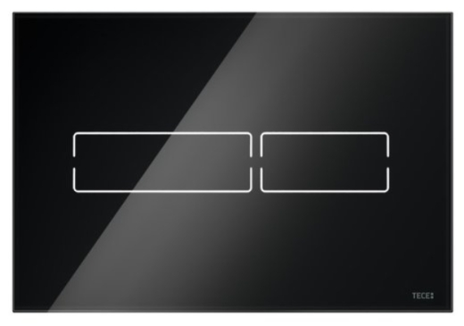 Панель змиву для унітазу TECElux Mini 9240961 подвійна сенсорна скло чорне - 1