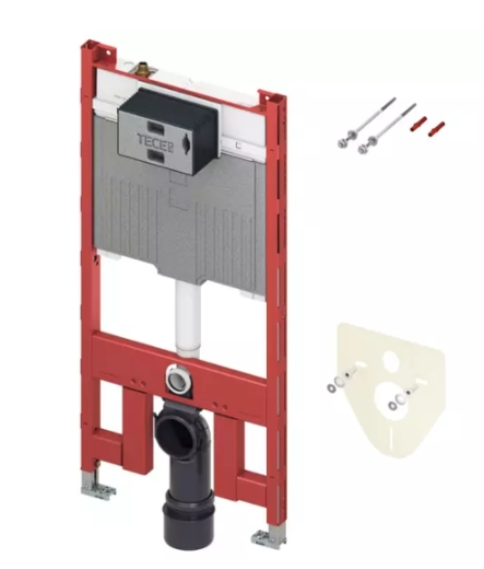 9300502 TECEprofil Модуль 8см для підвіс уніт, бачок Octa II (прокл.+редукц DN90/100+2шп. М12 з га - 1