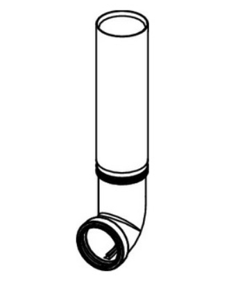 9820563 TECE запчастина, Патрубок зливний для бачка Uni - 1