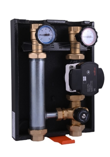 НГ-46 (26)  Насосна група з термокраном 25 - 55*  1" ВР в теплоізоляції без насоса  (130мм) - 1