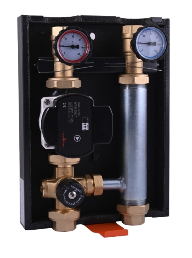 НГ-46 (26) Л Насосна група з термокраном 25 - 55*1"ВР в EPP BLACK теплоізоляції без насоса  (180мм) - 1