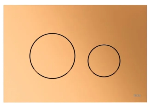 9240936 TECEloop Панель подвійного змиву для унітазу, пластикова, латунь - 1