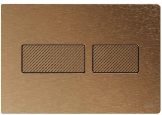 9240435 TECEsolid Панель подвійного змиву для унітазу, бронза, матова, із діамантовою структурою - 1