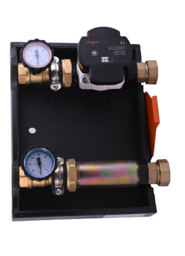 НГ-67.150. Бойлер Насосна група без змішувача 1" ВР в теплоізоляції без насоса (насосна база130мм) - 1