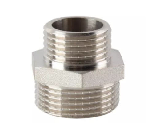 6554354 Ніпель редукційний 1 1/2"х1 1/4" нікель (ASG)(уп.72) - 1