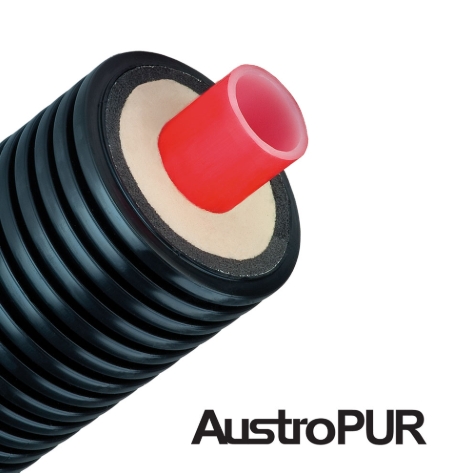 114APE250160 Попередньоізольована труба одинарна AustroPUR; 250/1x160x14.6mm PE-Xa, SDR11 - 1