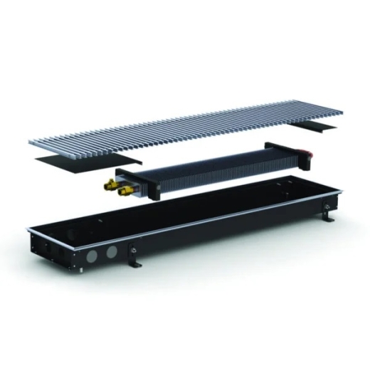 Конвектор внутрипольный Carrera M Inox 230x65x1000 с декоративным уголком - 1