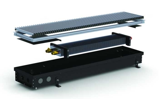 Конвектор внутрішньопідлоговий Carrera S Black 230x120x1000 зі знімною рамкою - 1