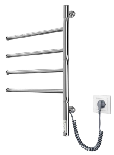 2.3.0407.11.BM Рушникосушка Веєр-I  600х445/55 електр. TR чорний мат - 1