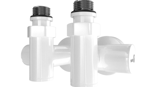 4.0.0500.56.RAL Кран кутовий під ТЕН білий глянець - 1