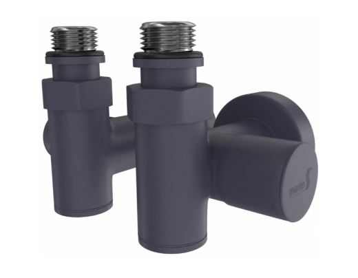 4.028.044881.GR Кран кутовий під ТЕН графіт - 1