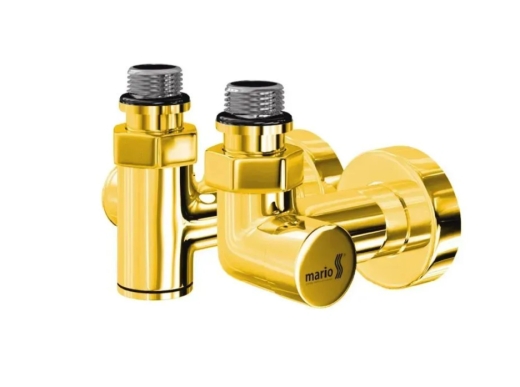 5.028.044732.PVD Кран кутовий  під ТЕН золото PVD - 1