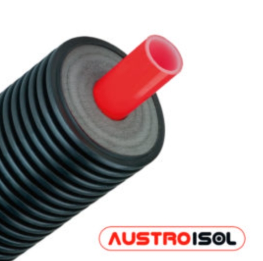 A175190 AustroISOL труба одинарна попередньоізольована PE-Xa, SDR11 175/1х90x8,2 - 1