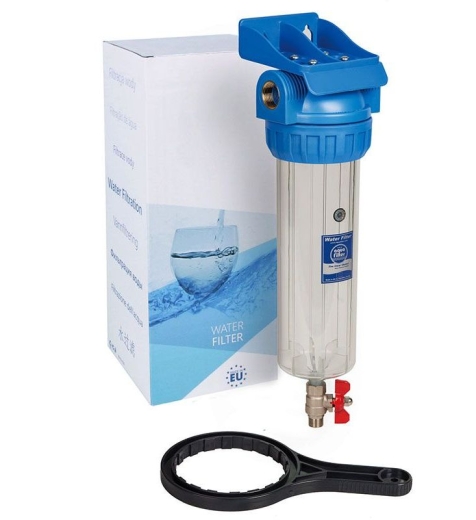 Корпус фільтра Aquafilter FHPR12-3V_R з спускним краном під картридж 2,5"х10" - 1