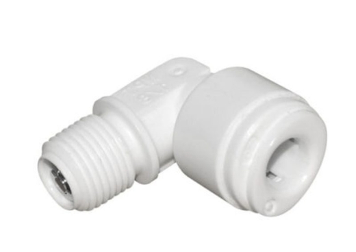 Кутник Aquafilter AQ-A4ME2-CV-W з клапаном 1/8"NPTх1/4"QC трубка-різьба - 1