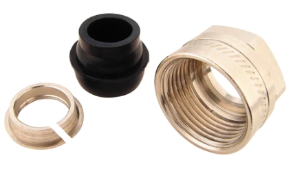 Накидна гайка HERZ 1627615 з еластичним ущільненням та обтиснним кільцем DN15 1/2" - 1