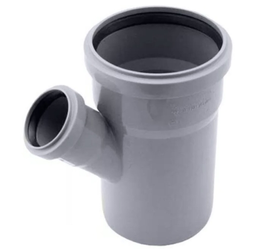 Трійник каналізаційний внутрішній Plastimex Т1050 ПП 110х50мм 45° - 1