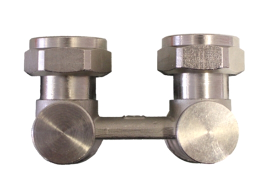 Вузол підключення HERZ-3000-RL-1 1376641 штампований кутовий 3/4" з двостороннім перекриттям - 1