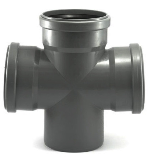 Хрестовина каналізаційна внутрішня ASG  HTR ПП 110х110мм 87.5° - 1