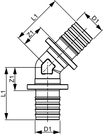 TECEflex кутник 45° 50x50 кремнієва бронза (707165) - 2