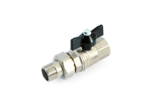 7100.M5 (1/2") Кран американка полнопроходной ВН с бабочкой - 1