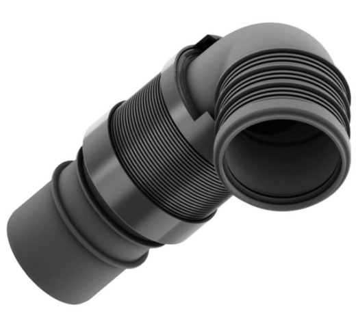 Коліно каналізаційне ТЕСЕprofil 9820317 гнучке DN90 - 1