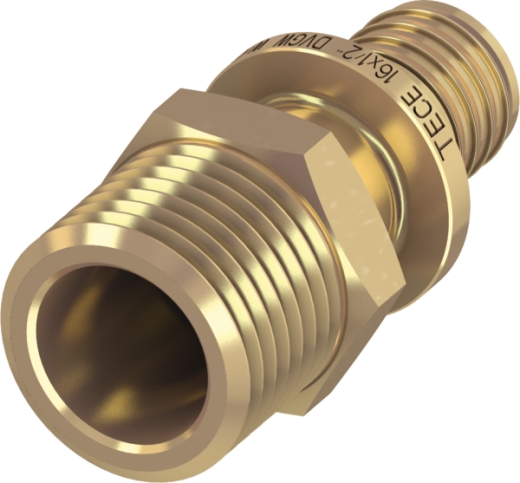 TECEflex перехідник із зовнішньою різьбою латунь 16x1/2" (765502) - 1