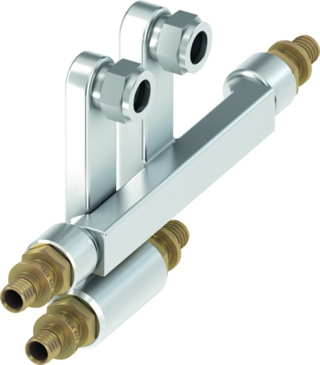 Комплект Teceflex SLHK 730130 для плинтусного подключения радиатора 16х15CU никелированная заглушка - 1