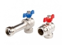 77381009	Комплект кранів для підключення розподілювача, 1"ВР х 1"ЗР - 1