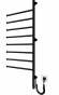 2.3.0409.11.BM Рушникосушка Веєр-I 1000х445/55 електр. TR чорний мат - 1
