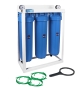 Система фільтрації Aquafilter HHBB20B Big Blue 3-ступенева під картриджі 20" на платформі з манометр - 1