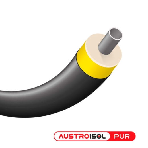 AP160190H10 AustroISOL PUR труба одинарна попередньоізольована PE-Xa, SDR7,4 160/1х90x12,3 - 1