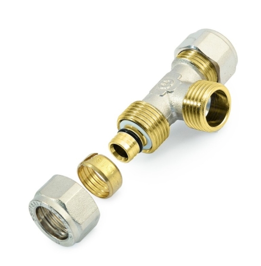 Трійник із зовнішньою різьбою General Fittings 530011N052020A 20х3/4"х20мм - 1