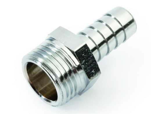 Штуцер General Fittings хром 1/2" наружная резьба 16 мм 2600.D9C - 1