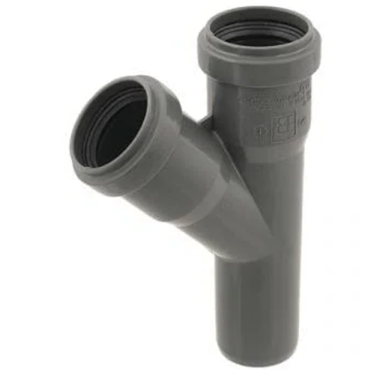 Тройник канализационный внутренний Ostendorf HT Safe 171200 ПП 40х 40 мм 45° - 1