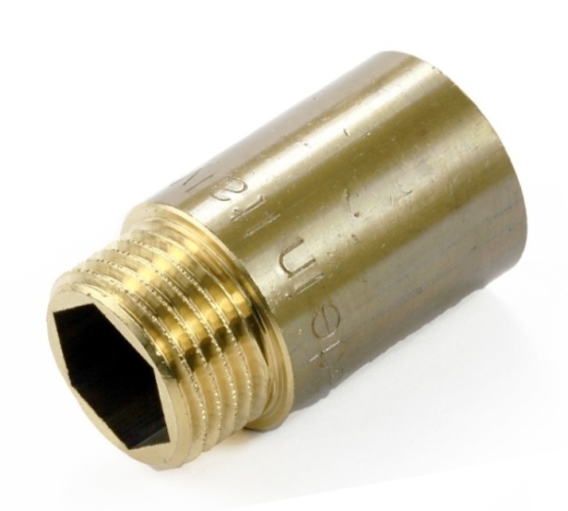 Удлинитель латунный облегченный General Fittings ВН 1/2" 10мм 2600.F6 - 1